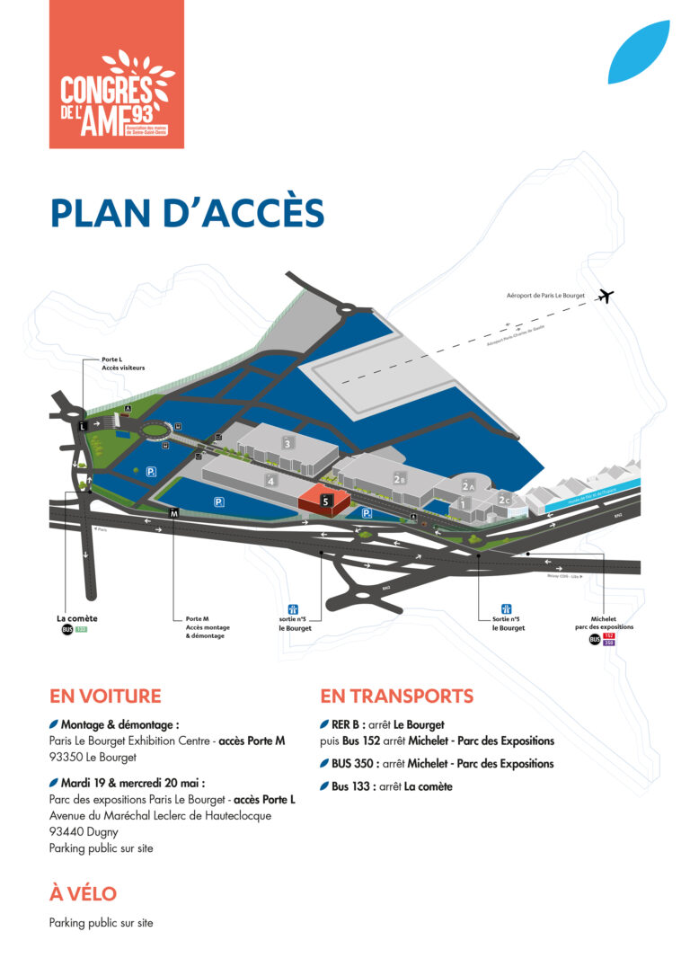 Plan d'accès du Congrès des Maires de Seine-Saint-Denis